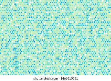 Light Blue, Yellow vector texture with disks. Blurred decorative design in abstract style with bubbles. Completely new template for your brand book.