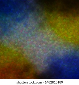 Light Blue, Yellow vector texture with lines, triangles. Abstract gradient design with colorful triangles. Pattern for booklets, leaflets