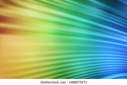Light Blue, Yellow vector texture with bent lines. Brand new colorful illustration in simple style. The best colorful design for your business.