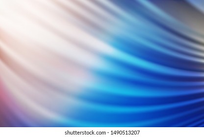 Light Blue, Yellow vector texture with curved lines. Shining colorful illustration in simple style. Brand new design for your ads, poster, banner.