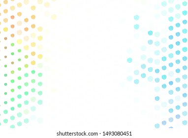 Light Blue, Yellow vector texture with wry lines. A circumflex abstract illustration with gradient. Pattern for your business design.