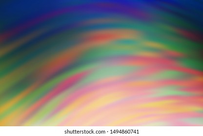 Light Blue, Yellow vector texture with bent lines. A shining illustration, which consists of curved lines. Template for cell phone screens.
