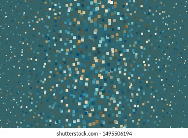 Light Blue, Yellow vector texture in rectangular style. Abstract gradient illustration with rectangles. Pattern for commercials.