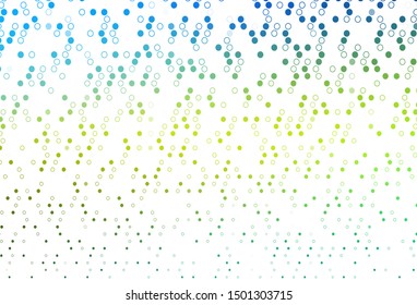 Light Blue, Yellow vector texture with disks. Illustration with set of shining colorful abstract circles. Template for your brand book.