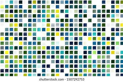 Light Blue, Yellow vector texture in rectangular style. Decorative design in abstract style with rectangles. Modern template for your landing page.