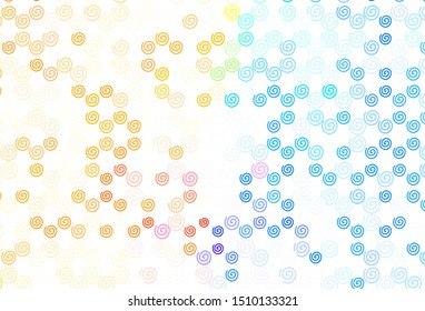 Light Blue, Yellow vector texture with bent lines. Colorful abstract illustration with gradient lines. Template for cell phone screens.
