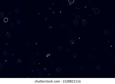 Light Blue, Yellow vector texture with delicious snacks. Glitter abstract sketch with gourmet food. Design for ad, poster, banner of cafes or restaurants.