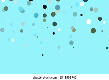Light Blue, Yellow vector texture with disks. Abstract illustration with colored bubbles in nature style. Pattern for ads, leaflets.
