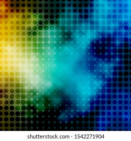Light Blue, Yellow vector texture with disks. Modern abstract illustration with colorful circle shapes. Pattern for websites.