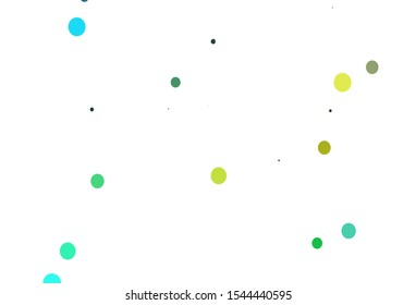 Light Blue, Yellow vector texture with disks. Illustration with set of shining colorful abstract circles. Completely new template for your brand book.
