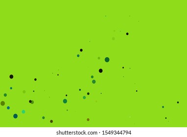 Light Blue, Yellow vector texture with disks. Illustration with set of shining colorful abstract circles. Design for posters, banners.