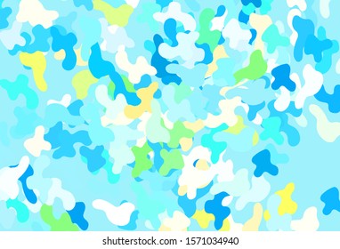 Light Blue, Yellow vector texture with abstract forms. Modern abstract illustration with colorful random forms. Simple design for your web site.
