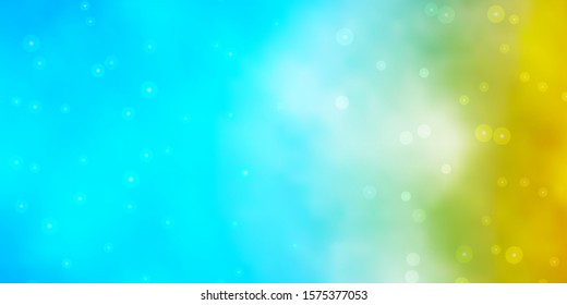 Light Blue, Yellow vector texture with beautiful stars. Colorful illustration with abstract gradient stars. Pattern for wrapping gifts.