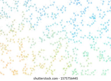 Light Blue, Yellow vector texture with colored lines, dots. Blurred decorative design in simple style with lines. Template for your beautiful backgrounds.