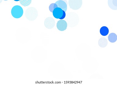 Light Blue, Yellow vector texture with disks. Beautiful colored illustration with blurred circles in nature style. New template for your brand book.