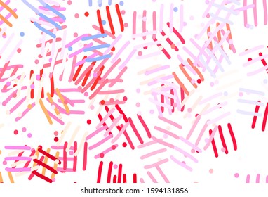 Light Blue, Yellow vector texture with colored lines, dots. Colorful shining illustration with lines on abstract template. Pattern for your busines websites.