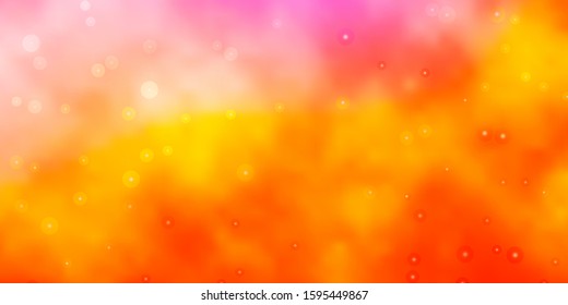 Light Blue, Yellow vector texture with beautiful stars. Shining colorful illustration with small and big stars. Pattern for new year ad, booklets.