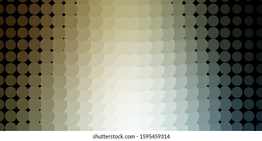 Light Blue, Yellow vector texture with disks. Illustration with set of shining colorful abstract spheres. Design for posters, banners.