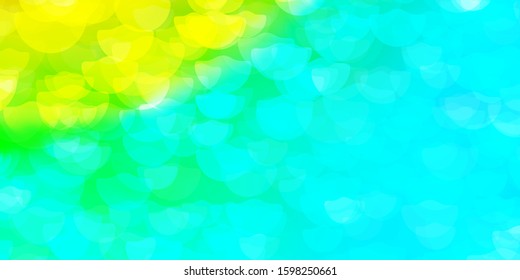 Light Blue, Yellow vector texture with disks. Colorful illustration with gradient dots in nature style. Design for posters, banners.