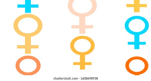 Light Blue, Yellow vector texture with women's rights symbols. Abstract illustration with a depiction of women's power. Best design for your business.