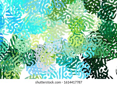 Light Blue, Yellow vector texture with abstract forms. Colorful chaotic forms with gradient in modern style. Simple design for your web site.