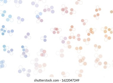 Light Blue, Yellow vector texture with disks. Modern abstract illustration with colorful water drops. Design for your business advert.
