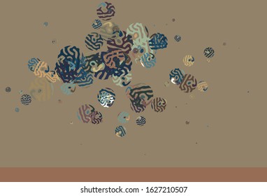 Light Blue, Yellow vector texture with abstract forms. Modern abstract illustration with colorful random forms. Elegant design for wallpapers.