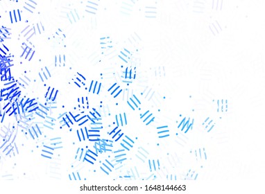 Light Blue, Yellow vector texture with colored lines, dots. Colorful shining illustration with lines on abstract template. Pattern for ads, posters, banners.