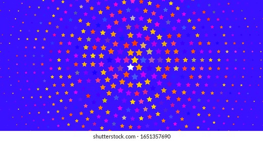 Light Blue, Yellow vector texture with beautiful stars. Colorful illustration in abstract style with gradient stars. Pattern for wrapping gifts.