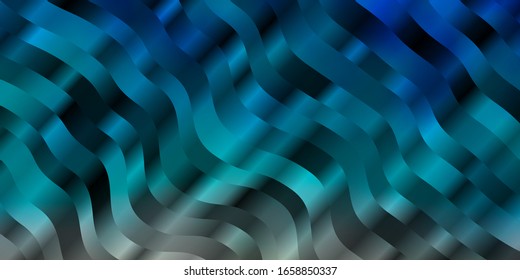 Light Blue, Yellow vector texture with circular arc. Abstract gradient illustration with wry lines. Best design for your ad, poster, banner.