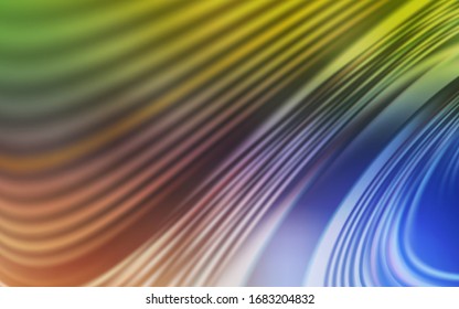 Light Blue, Yellow vector texture with curved lines. Shining colorful illustration in simple style. Abstract style for your business design.