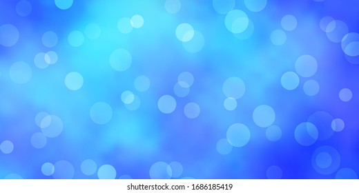Light Blue, Yellow vector texture with disks. Abstract colorful disks on simple gradient background. Pattern for business ads.