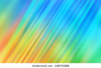 Light Blue, Yellow vector texture with milky way stars. Shining illustration with sky stars on abstract template. Best design for your ad, poster, banner.