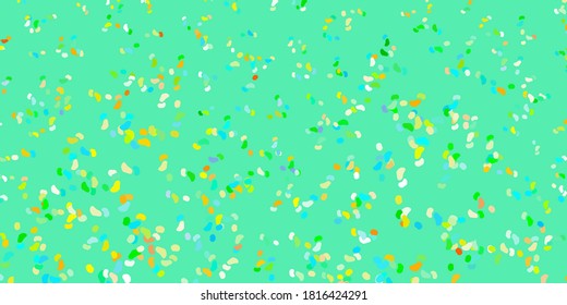 Light blue, yellow vector texture with memphis shapes. Colorful abstract forms with gradient in simple style. Smart design for your business.