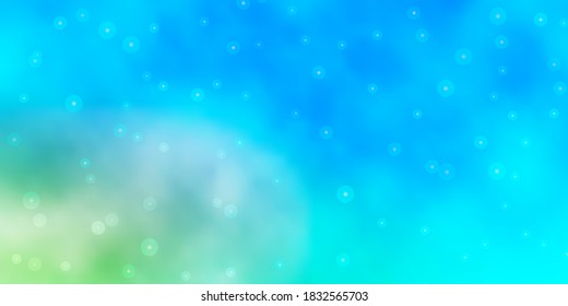 Light Blue, Yellow vector texture with beautiful stars. Shining colorful illustration with small and big stars. Pattern for new year ad, booklets.