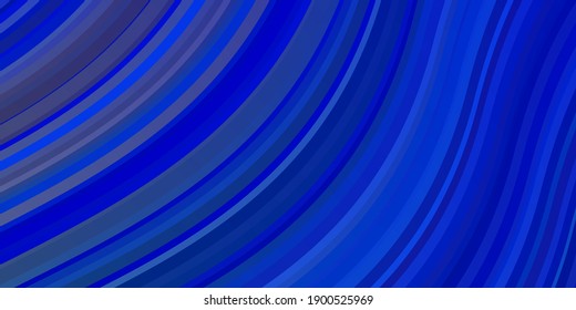 Azul claro, textura vectorial amarilla con arco circular. Ilustración de gradiente abstracto con líneas irregulares. Patrón para sitios web, páginas de inicio.