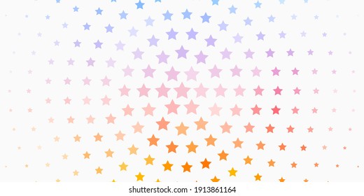 Light Blue, Yellow vector texture with beautiful stars. Colorful illustration in abstract style with gradient stars. Theme for cell phones.