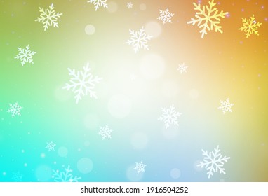 Light Blue, Yellow vector texture in birthday style. Modern abstract Christmas mood shapes. Smart design for promotion of university.