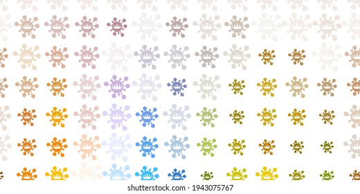 Light Blue, Yellow vector texture with disease symbols. Colorful  gradient illness symbols in simple abstract style. Wallpaper for health protection.