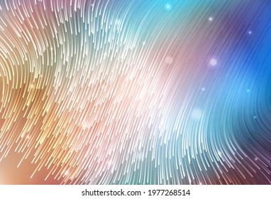 Light Blue, Yellow vector texture with curved lines. A shining illustration, which consists of curved lines. Background for cell phone screens.