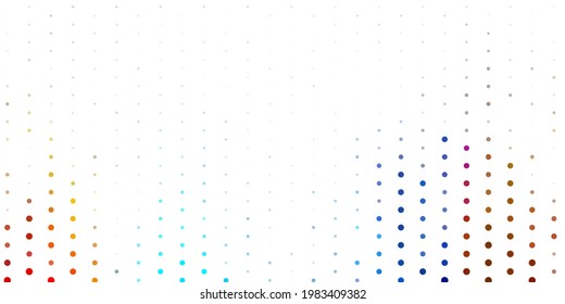 Light blue, yellow vector texture with disks. Glitter abstract illustration with colorful drops. Pattern for booklets, leaflets.
