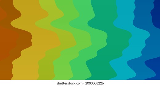 Light Blue, Yellow vector texture with wry lines. Brand new colorful illustration with bent lines. Pattern for ads, commercials.