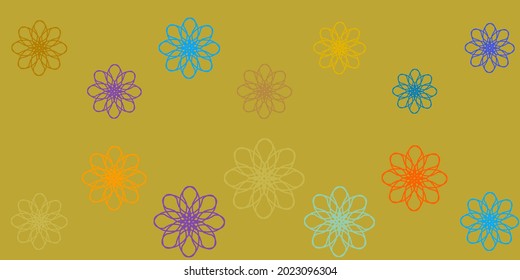 Light Blue, Yellow vector texture with curves. Illustration in halftone style with gradient curves. Pattern for ads, commercials.