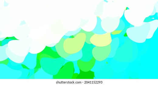 Light blue, yellow vector texture with memphis shapes. Simple design in abstract style with gradient forms. Smart design for your business.