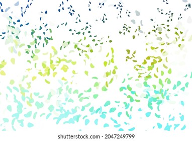 Light blue, yellow vector texture with random forms. Modern abstract illustration with colorful random forms. Modern design for your business card.