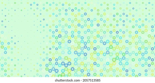 Light Blue, Yellow vector texture with religion symbols. Abstract illustration with gothic gradient shapes. Simple design for occult depiction.