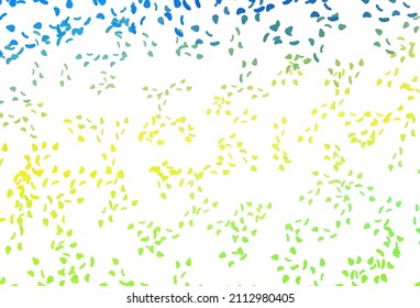 Light Blue, Yellow vector texture with random forms. Decorative design in abstract style with random forms. Elegant design for wallpapers.