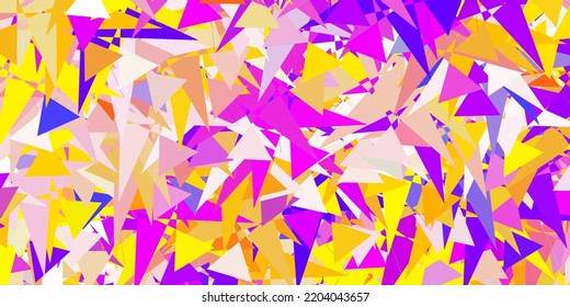Light Blue, Yellow vector texture with random triangles. Simple design in abstract style with triangles, lines. Pattern for promotions.