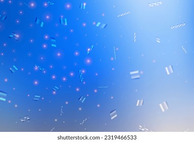 Light Blue, Yellow vector texture in birthday style. Colorful illustration with Christmas simbols and signs. Smart design for promotion of university.