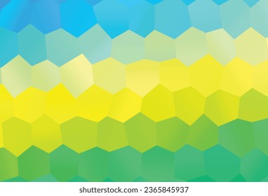 Light Blue, Yellow vector texture with colorful hexagons. Illustration of abstract hexagons on colorful surface. New template for your brand book.